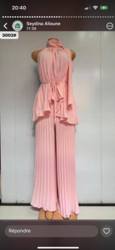 Ensemble plissé coton 